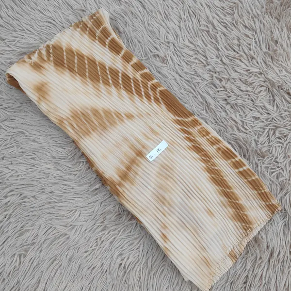 Big Size Ruffled Chiffon Bandhage Printed Hijab | HJ15